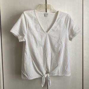 J Crew tie-front top